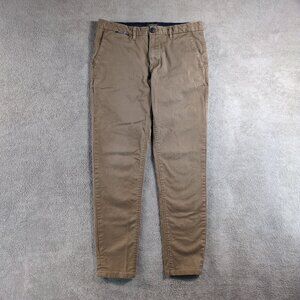Scotch & Soda Mott Chino Pants Men W29 L32 Slim Fit Stretch Khaki Brown
